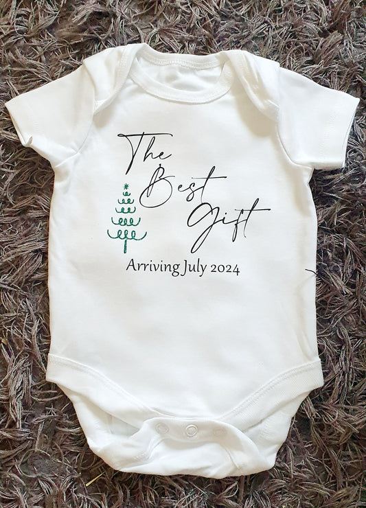 Christmas Pregnancy Announcement Baby Vest