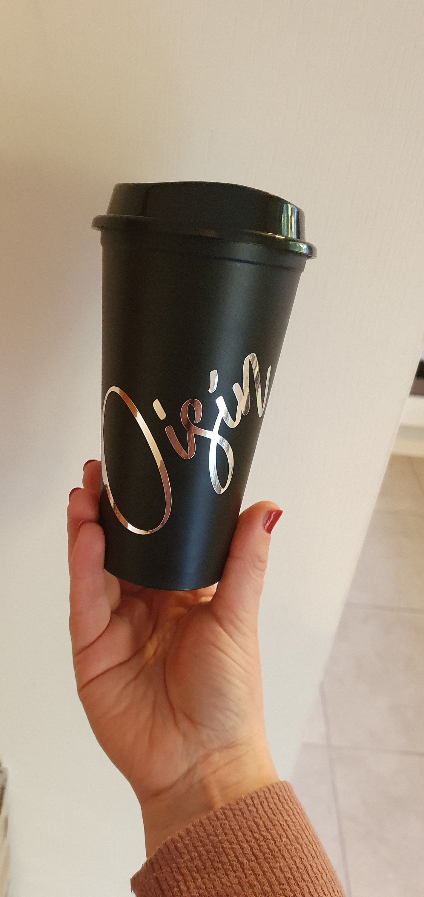 Personalised Hot Cup, Reusable Coffee Cup, Takeaway Tea Coffee Cup, Travel Cup With Lid, Custom Name, Christmas Gift For Men, Ireland, Irish