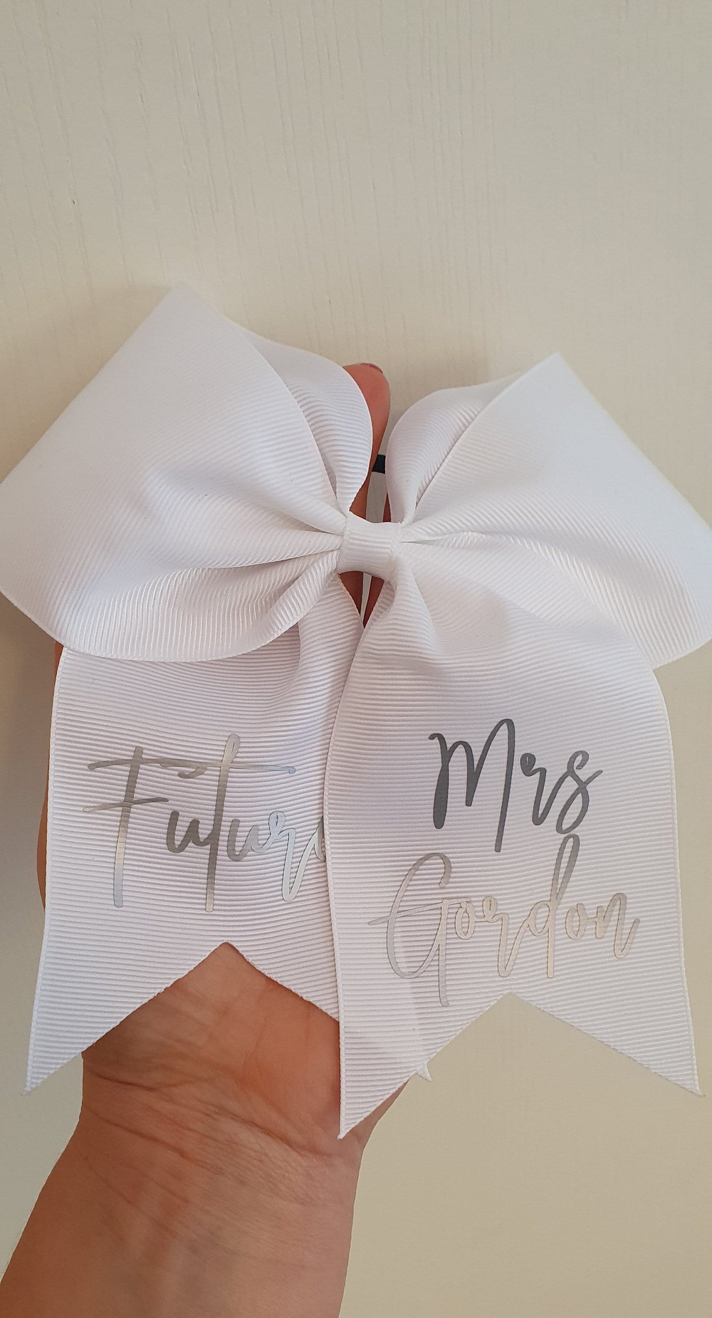 Personalised Hen Party Bow, Bride Elastic Hair Bobble, Hair Tie For Hens, Wedding Day, Mrs To Be, Custom Hair Accessory, Bridal, Ireland