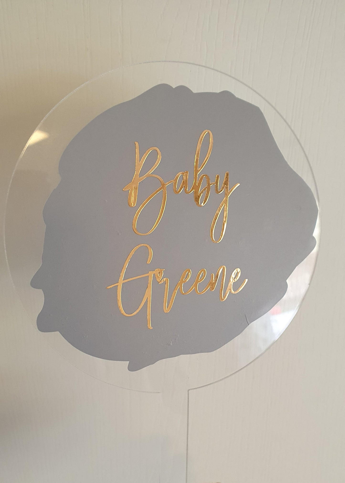 Birthday Cake Topper, Acrylic Cake Topper, Plastic Round Cake Topper, Baby Shower Prop, Cake Topper With Age, Spanish, Ireland, Irish