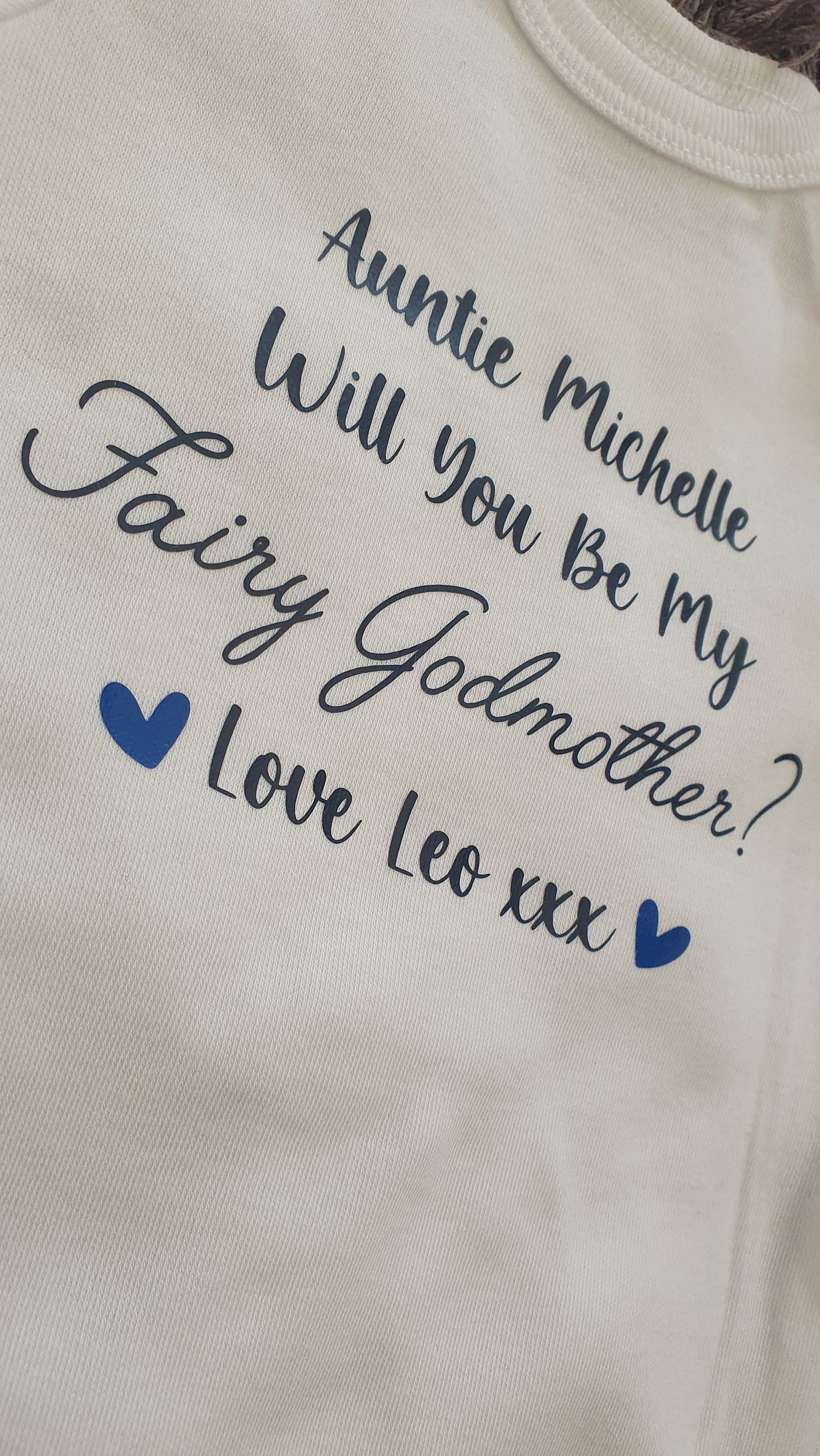 Will You Be My Fairy Godmother Baby Vest