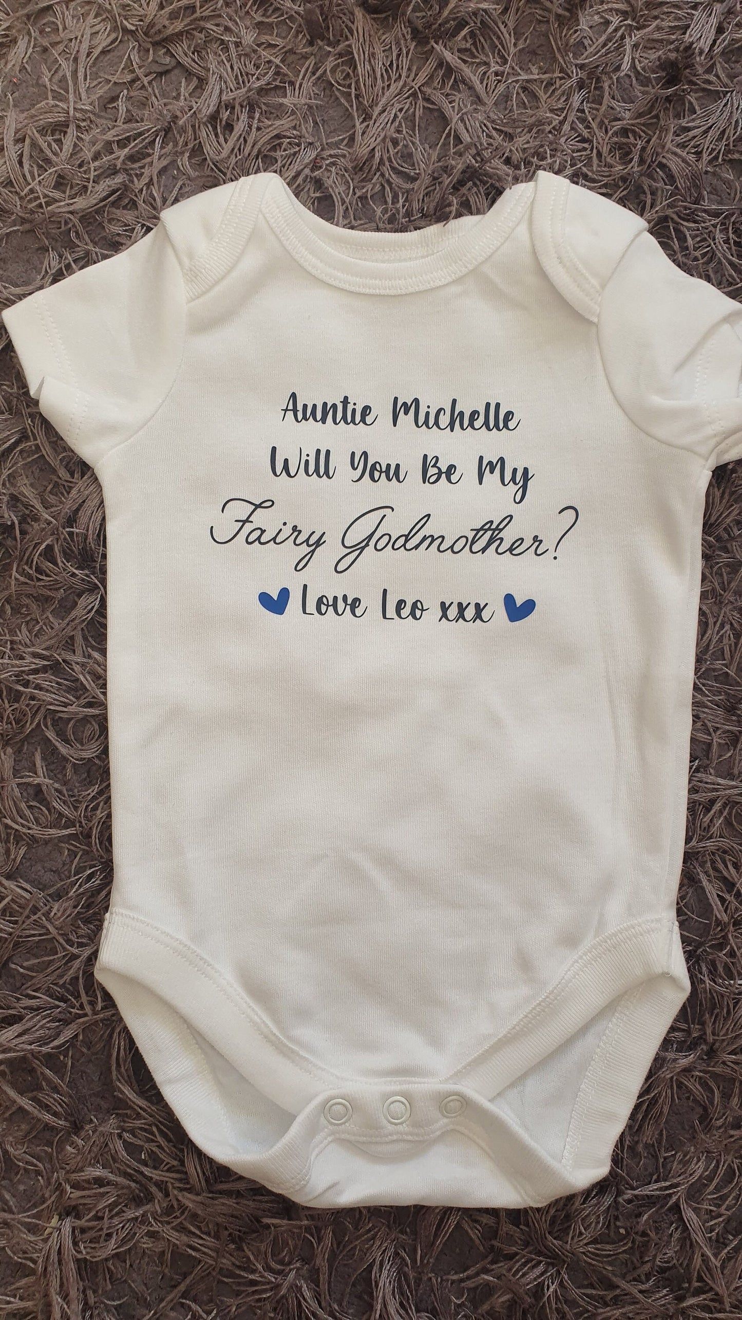 Will You Be My Fairy Godmother Baby Vest