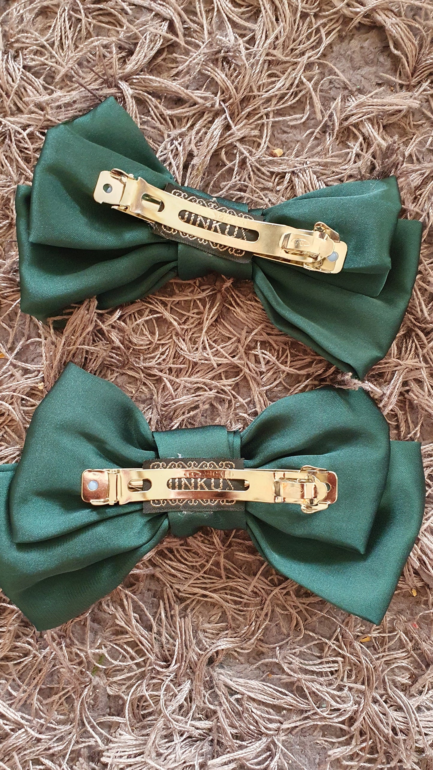 Personalised St Patricks Day Satin Hair Bow, Green Clip Hair Bow, Custom Hair Accessory, Irish, Paddy's Day, Ireland
