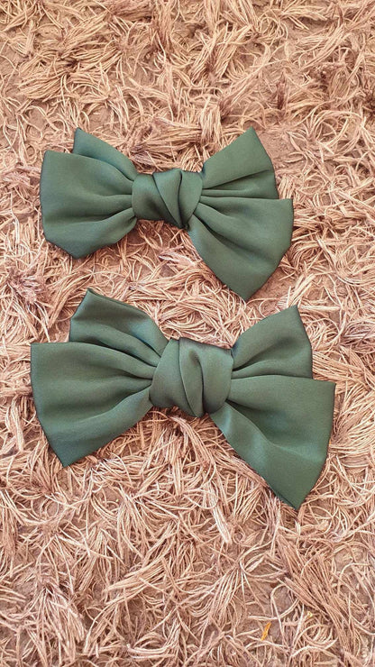 Personalised St Patricks Day Satin Hair Bow, Green Clip Hair Bow, Custom Hair Accessory, Irish, Paddy's Day, Ireland