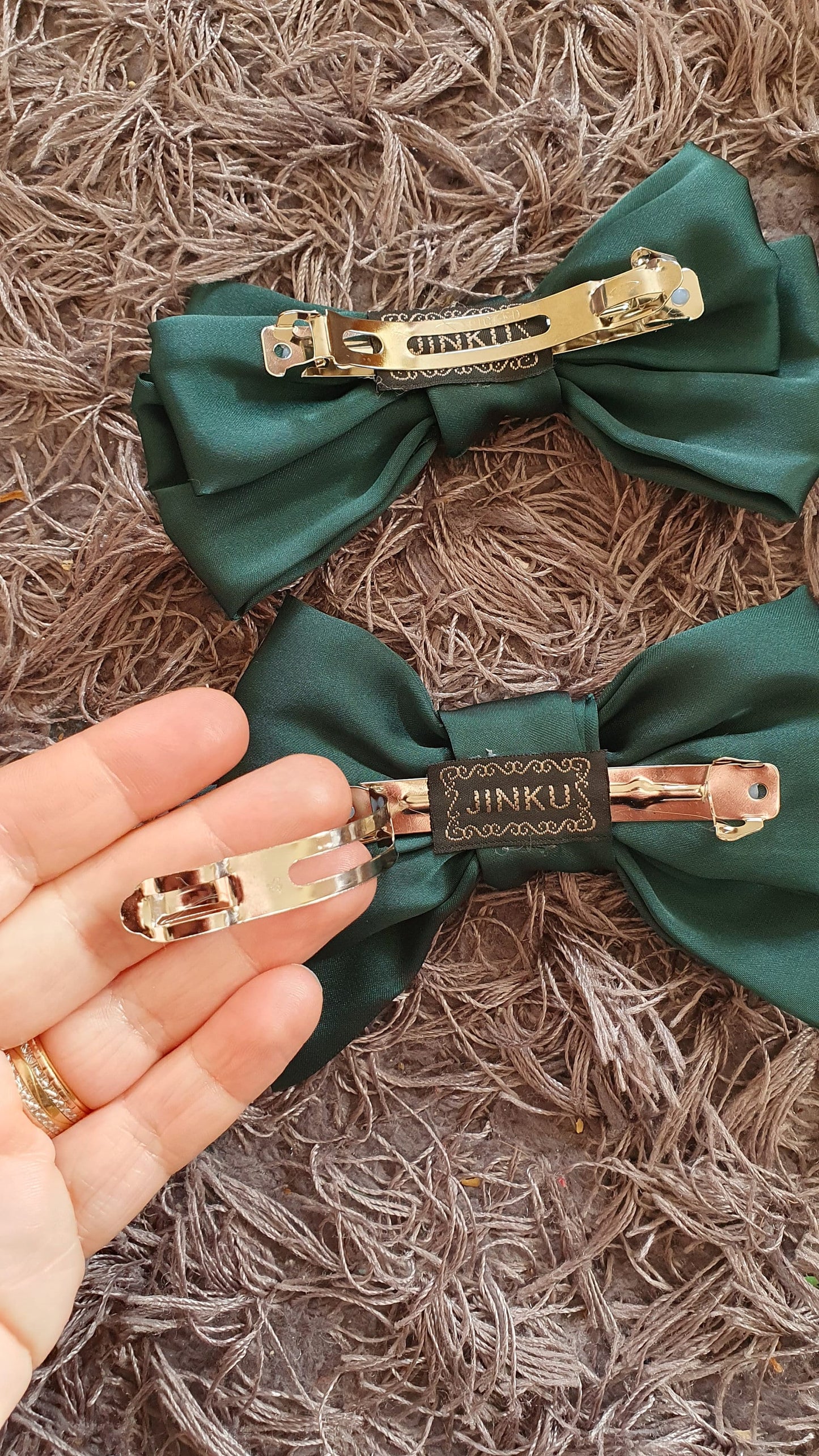 Personalised St Patricks Day Satin Hair Bow, Green Clip Hair Bow, Custom Hair Accessory, Irish, Paddy's Day, Ireland