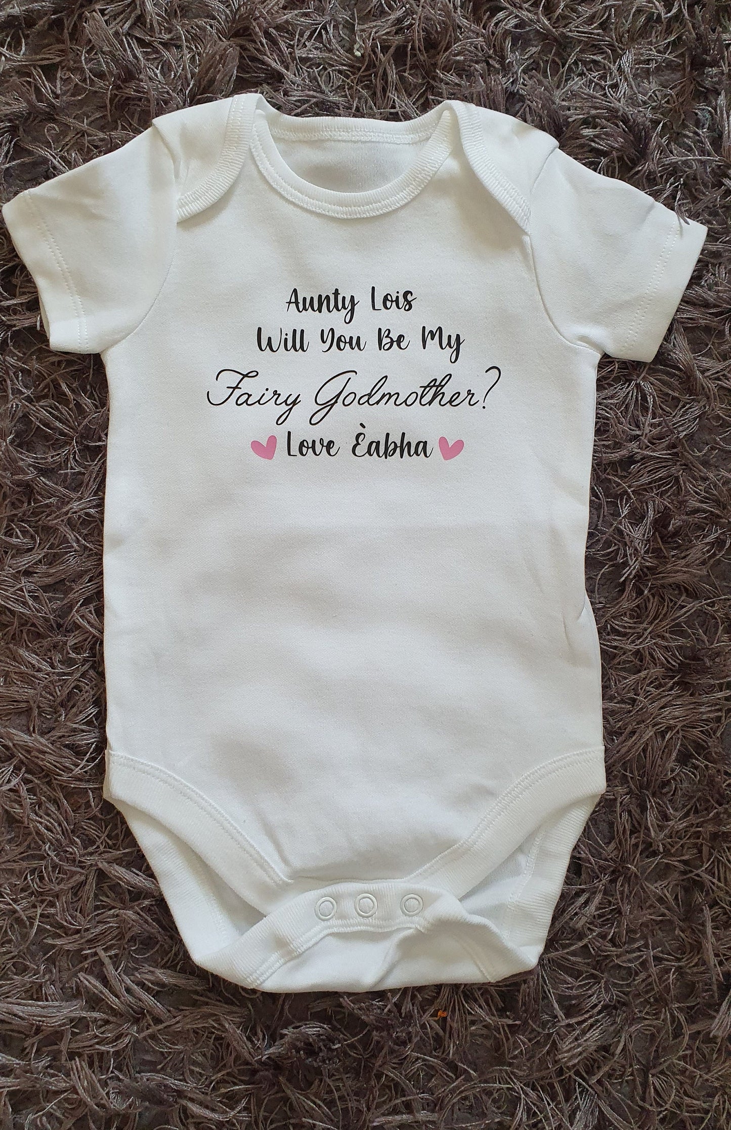 Will You Be My Fairy Godmother Baby Vest