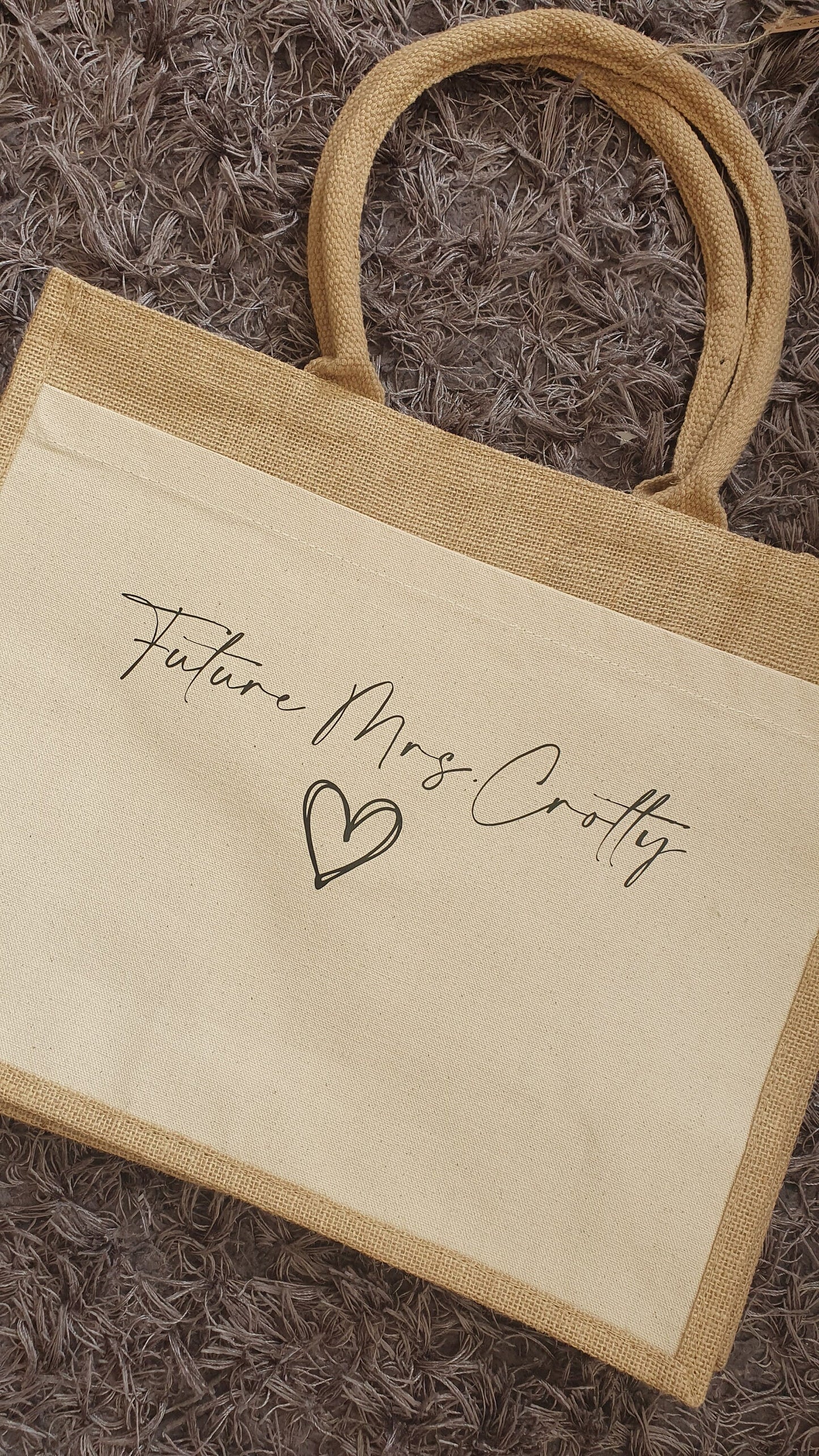 Personalised Tote Bag, Jute Bag With Name, Pocket Bag, Teacher Bag, Beach Bag, Hen Party Bag, Gift for Bridesmaid, Custom, Ireland, Irish