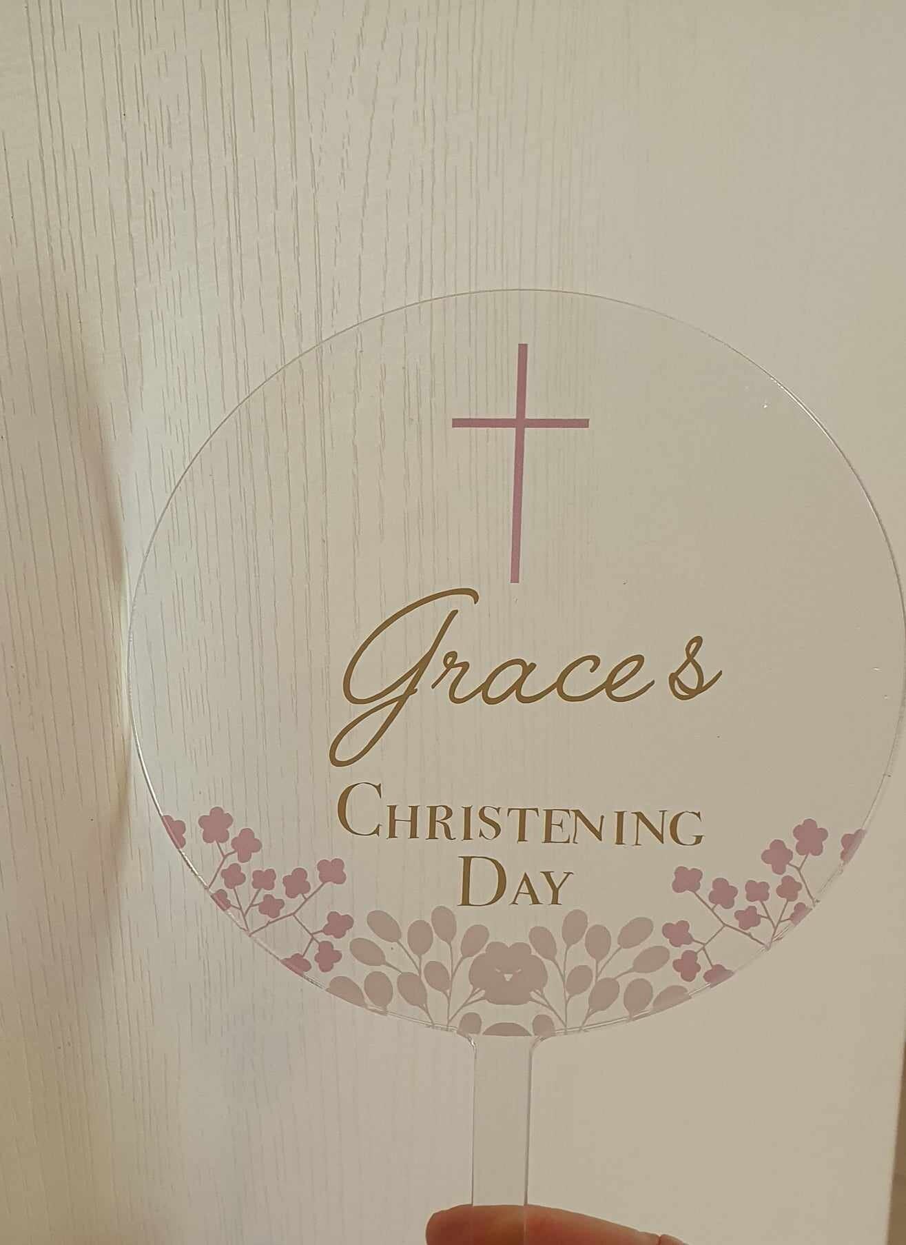 First Holy Communion Cake Topper, Christening Gift, Confirmation, Acrylic Cake Topper, Round Cake Topper, Cake Decoration, Ireland, Irish