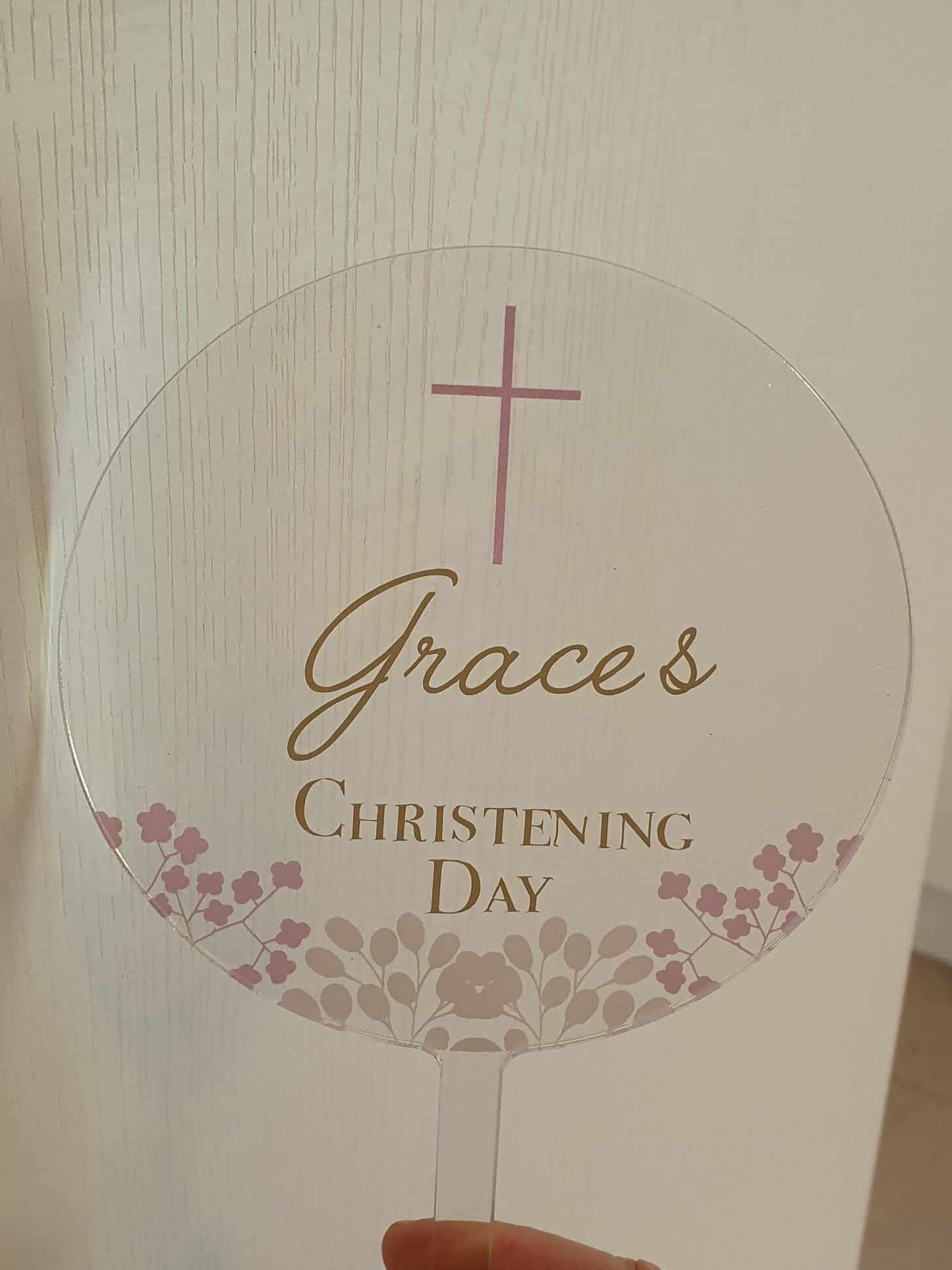 First Holy Communion Cake Topper, Christening Gift, Confirmation, Acrylic Cake Topper, Round Cake Topper, Cake Decoration, Ireland, Irish