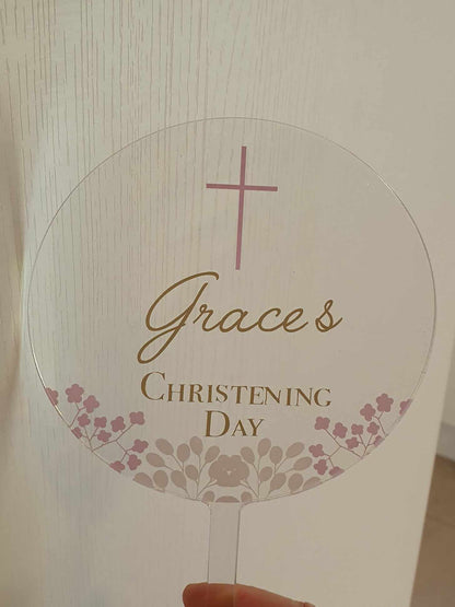 First Holy Communion Cake Topper, Christening Gift, Confirmation, Acrylic Cake Topper, Round Cake Topper, Cake Decoration, Ireland, Irish