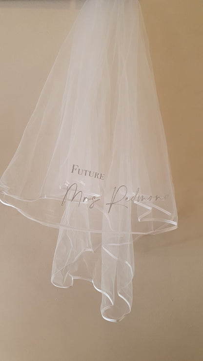 Personalised Hen Party Veil, Veil And Sash Set, Custom Bride To Be Gift, Future Mrs, Bachelorette, Bridal Shower, Ireland, Irish