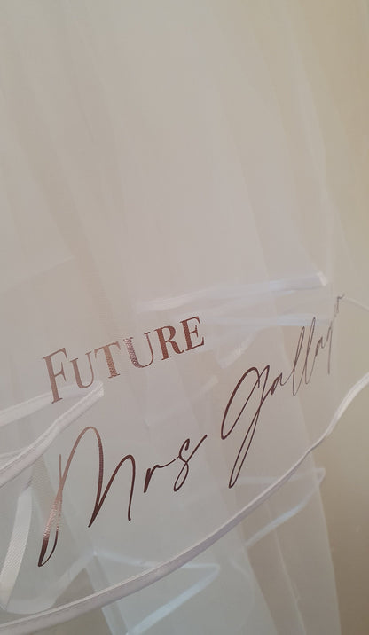 Personalised Hen Party Veil, Veil And Sash Set, Custom Bride To Be Gift, Future Mrs, Bachelorette, Bridal Shower, Ireland, Irish