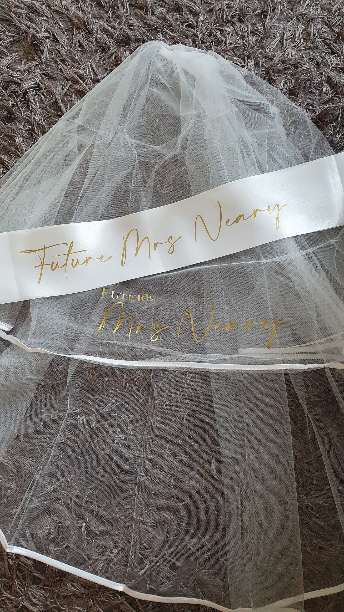 Personalised Hen Party Veil, Veil And Sash Set, Custom Bride To Be Gift, Future Mrs, Bachelorette, Bridal Shower, Ireland, Irish