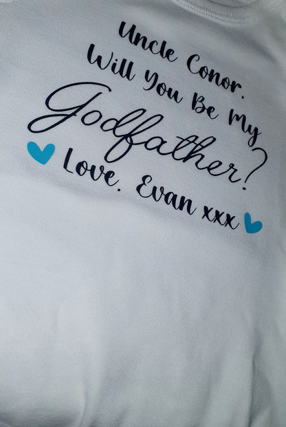 Will You Be My Godmother Baby Vest