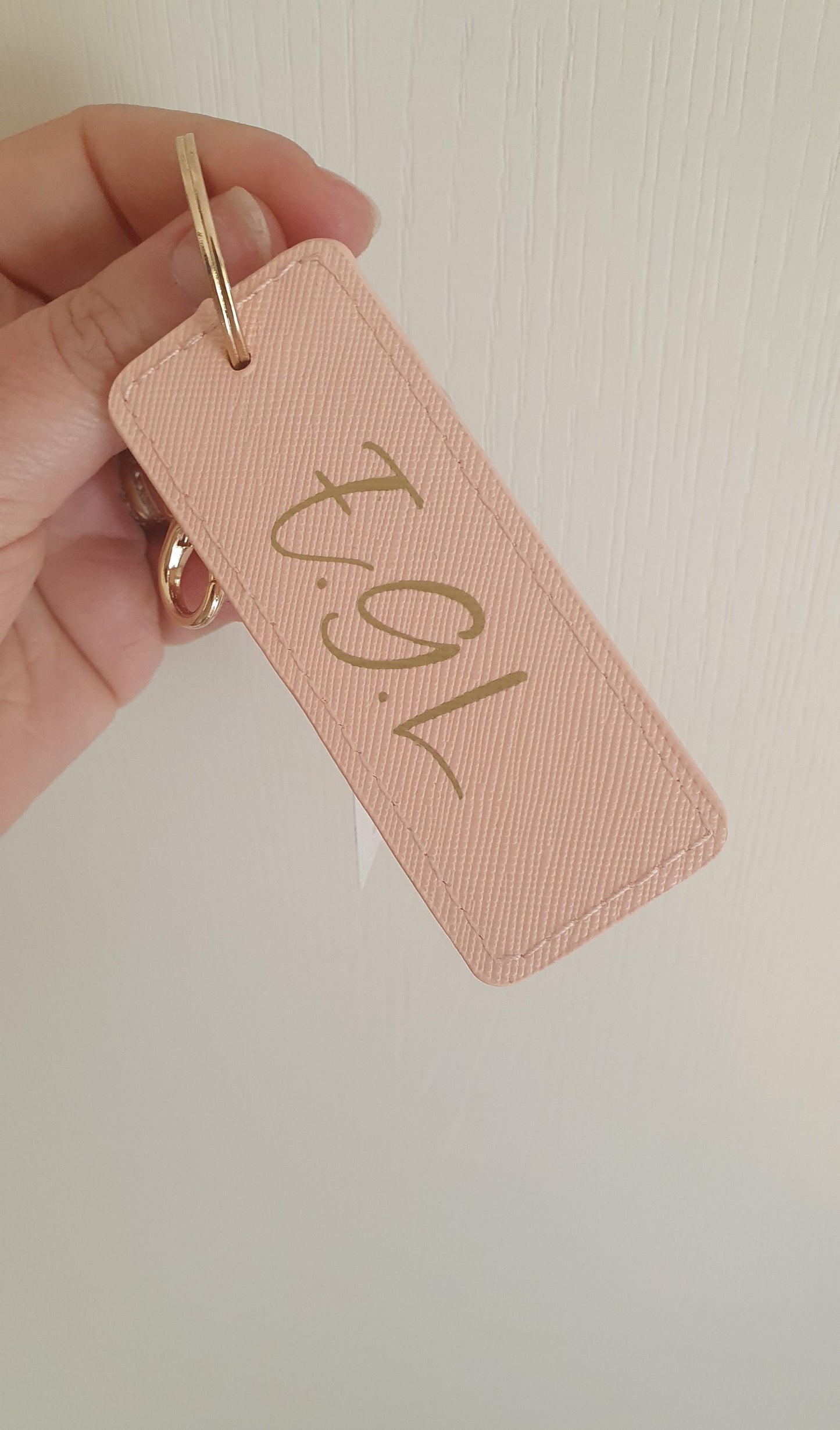Personalised Name Keyring, Custom Key chain, Name, Inital, Monogram, Bag Clip, PU Leather, Car Keys, New Home Gift, Teacher, Ireland, Irish