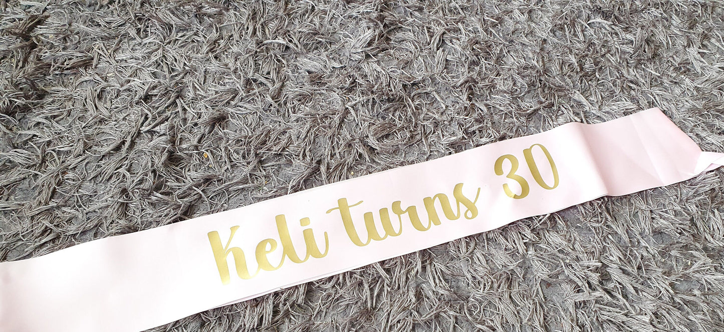 Birthday Sash, Hen Party, Bridal Party, Stag Party, Graduation, Personalised Sash, Custom Party, 18th Birthday,  Ireland, Irish