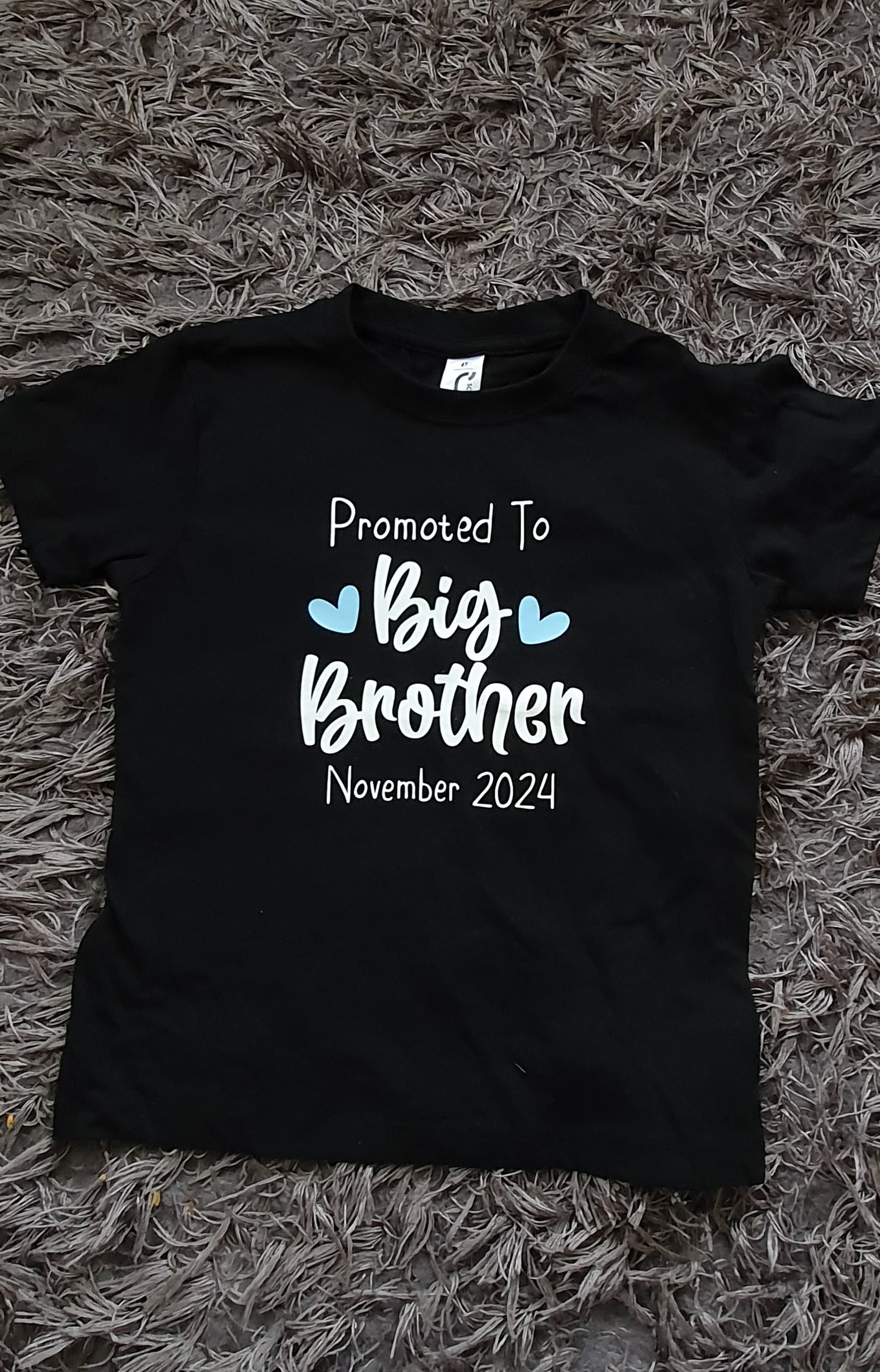 Promoted To Big Brother T-shirt | Personalised Kids Tee | Pregnancy Announcement | Sibling Gift | Any Text  | Ireland | Irish