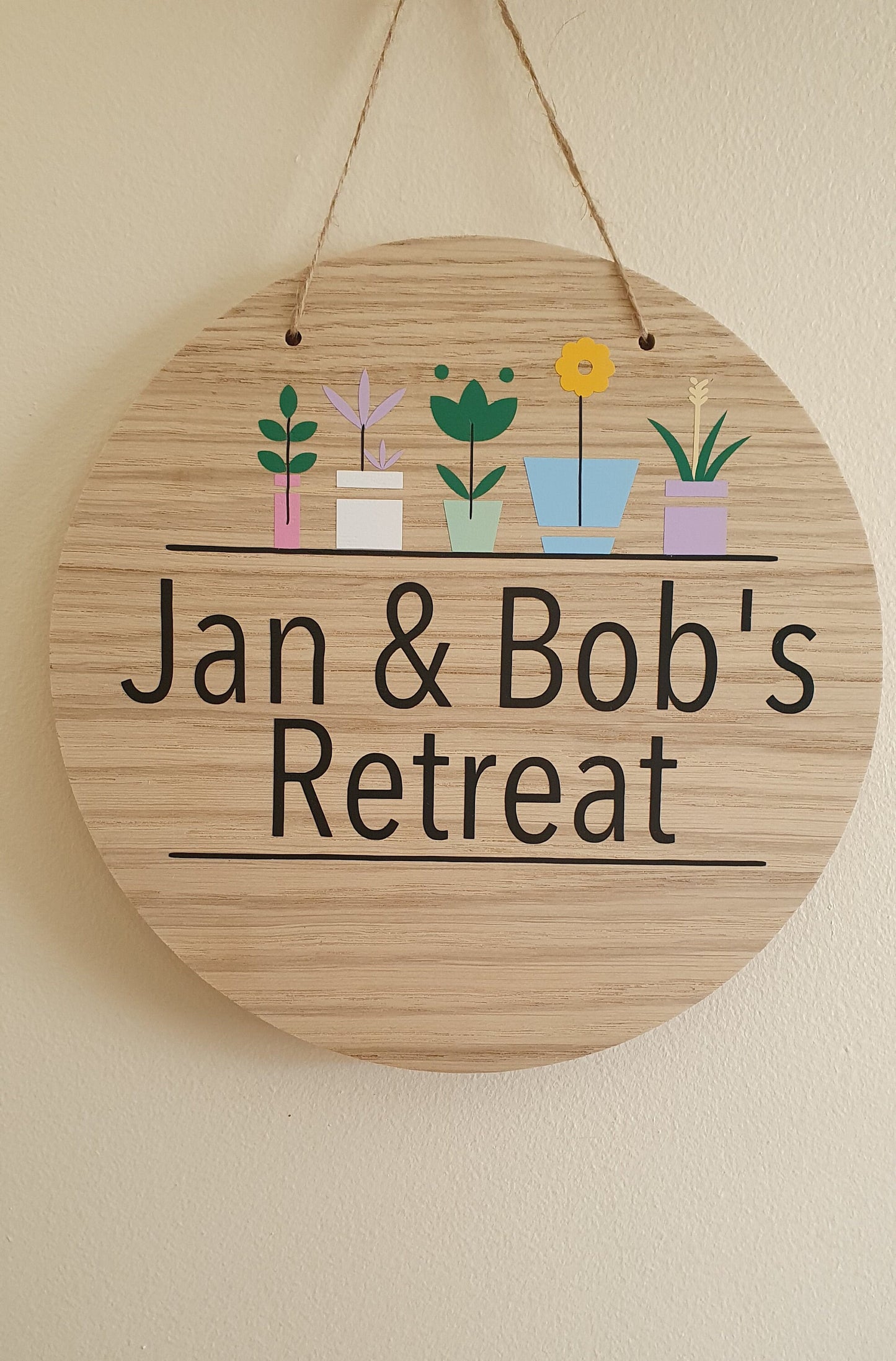 Greenhouse Plaque | Personalised Gift For Gardener | 20cm Round Sign | Hanging Garden Decoration | Father's Day Present | Irish | Irelan
