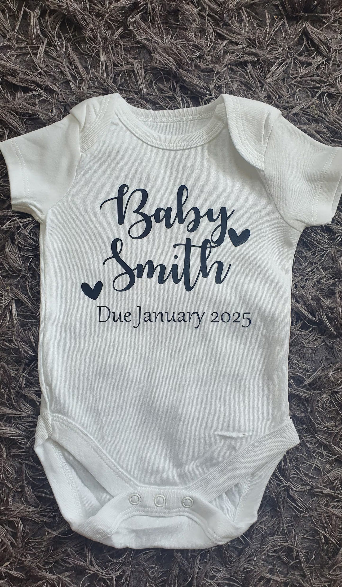 Personalised Pregnancy Announcement - Hearts
