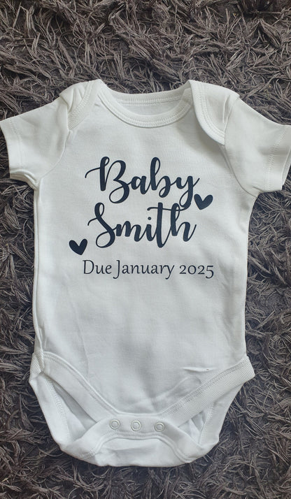 Pregnancy Announcement Baby Vest