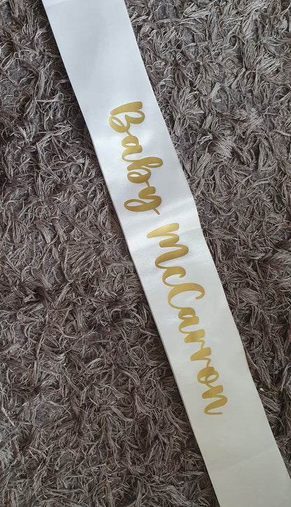 Baby Shower Sash, Hen Party, Bridal Party, Stag Party, Graduation, Personalised Sash, Custom Party, 18th Birthday, Ireland, Irish