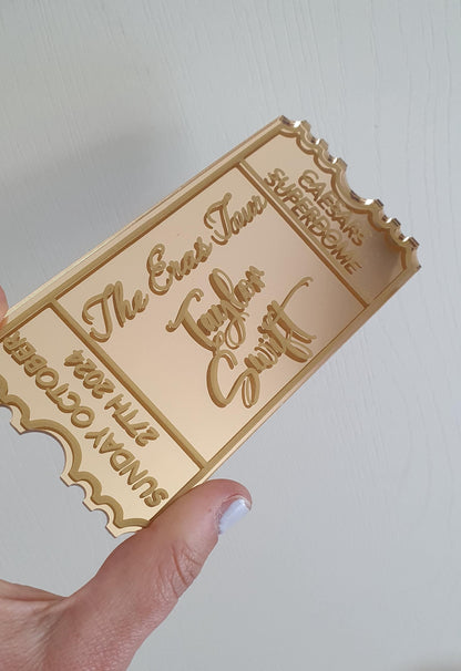 Personalised Acrylic Ticket, Custom Concert Ticket, Holiday, Spa Day Voucher, Mothers Day Gift Experience, Birthday, Ireland, Irish