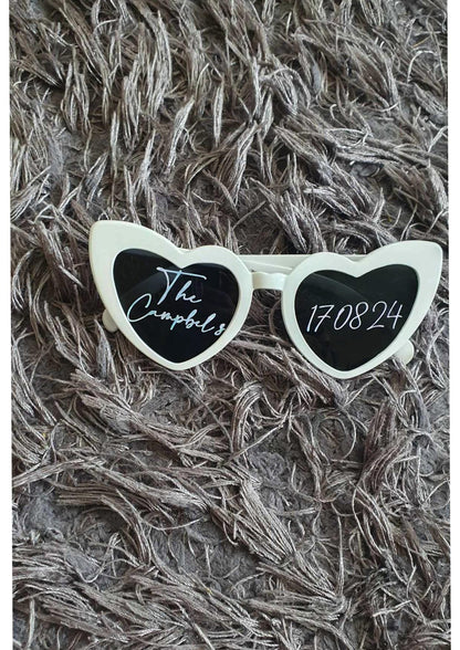 Wedding Sunglasses Personalised, Heart Sunglasses, Mr and Mrs Sun Glasses, Hen Party Prop, Bridesmaids Gift, Wedding Favours, Ireland, Irish