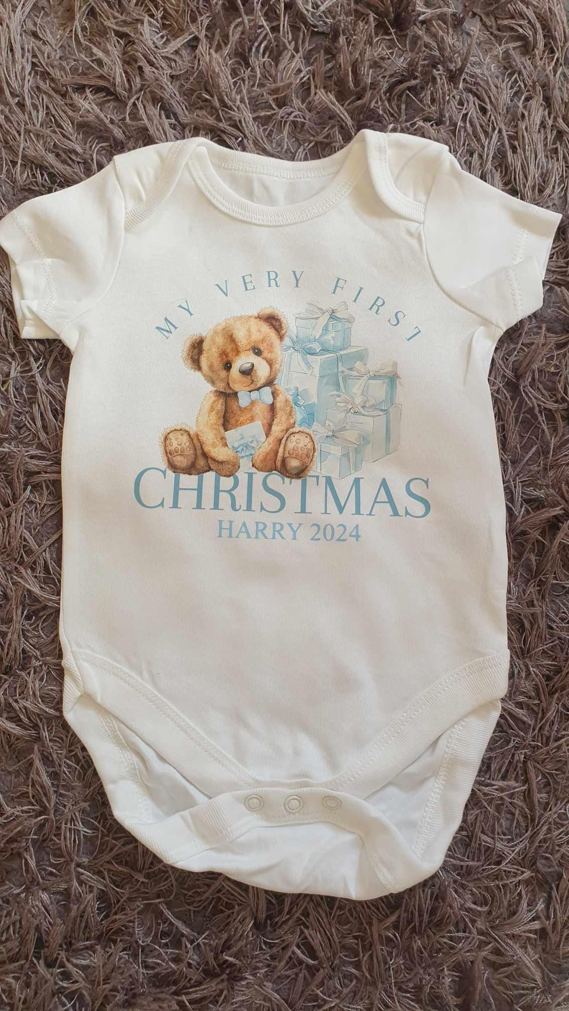 My First Christmas Baby Vest