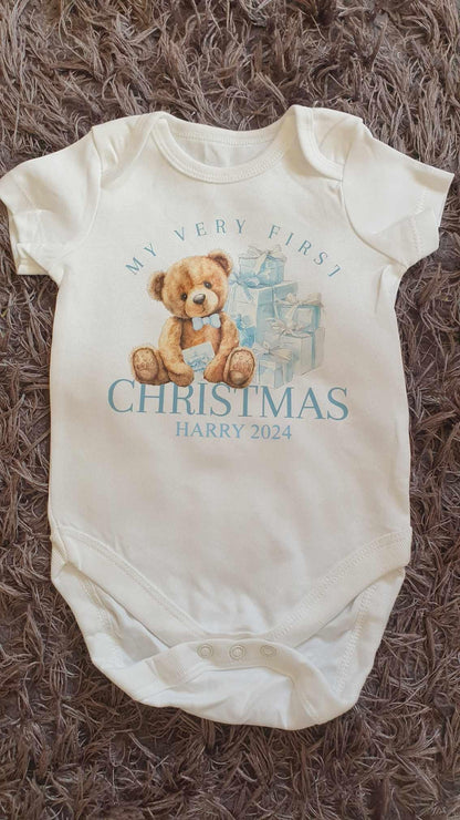 My First Christmas Baby Vest