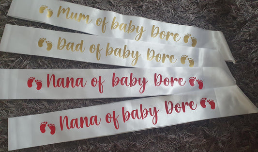 Baby Shower Sash, Hen Party, Bridal Party, Stag Party, Graduation, Personalised Sash, Custom Party, 18th Birthday, Ireland, Irish