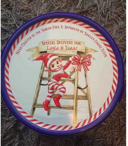 Personalised Chocolate Tub Sticker, Christmas Chocolate Tin Label, Secret Santa Gift, Xmas Gift For Teacher, Stocking Filler, Ireland, Irish