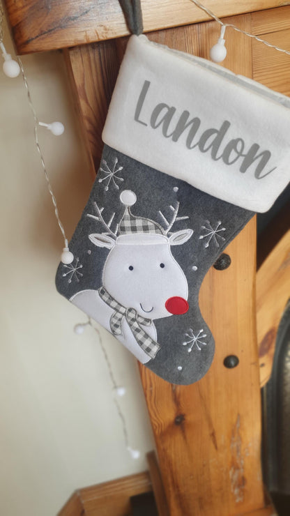 Personalised Christmas Stocking, Baby's First Xmas, Custom, Santa Stocking, Snowman, Baby Boy, Baby Girl, Matching Family, Ireland, Irish