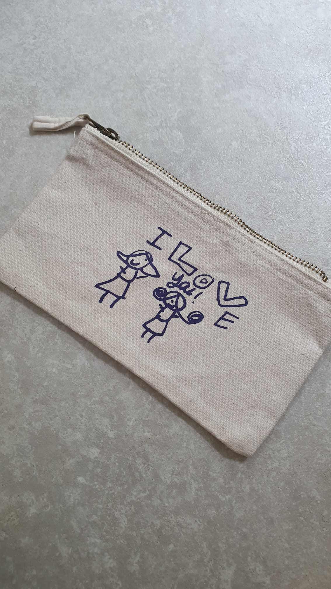 Handwriting Gift For Mum, Mom, Nan, Granny, Personalised Pouch, Makeup, Jewellery Bag, Medication Pouch, Children's Writing, Ireland, Irish