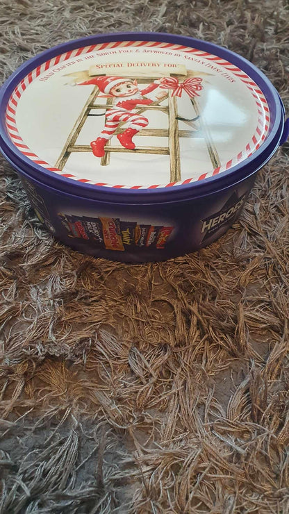 Personalised Chocolate Tub Sticker, Christmas Chocolate Tin Label, Secret Santa Gift, Xmas Gift For Teacher, Stocking Filler, Ireland, Irish