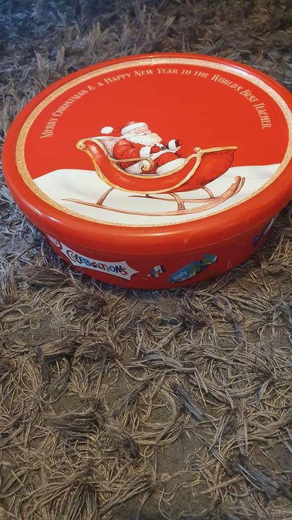 Personalised Chocolate Tub Sticker, Christmas Chocolate Tin Label, Secret Santa Gift, Xmas Gift For Teacher, Stocking Filler, Ireland, Irish