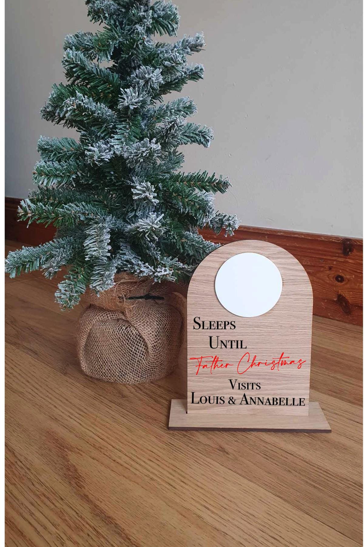 Personalised Christmas Countdown, Personalised Sleeps Until Christmas Counter, Sleeps Until Santa Sign, Advent Calendar, Ireland, Irish