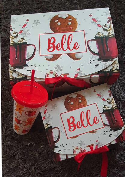 Toy Show Box, Christmas Eve Box,  Personalised Treat Box, Family Snack Hamper,  Reusable, Family Treats, Gingerbread, Ireland, Irish