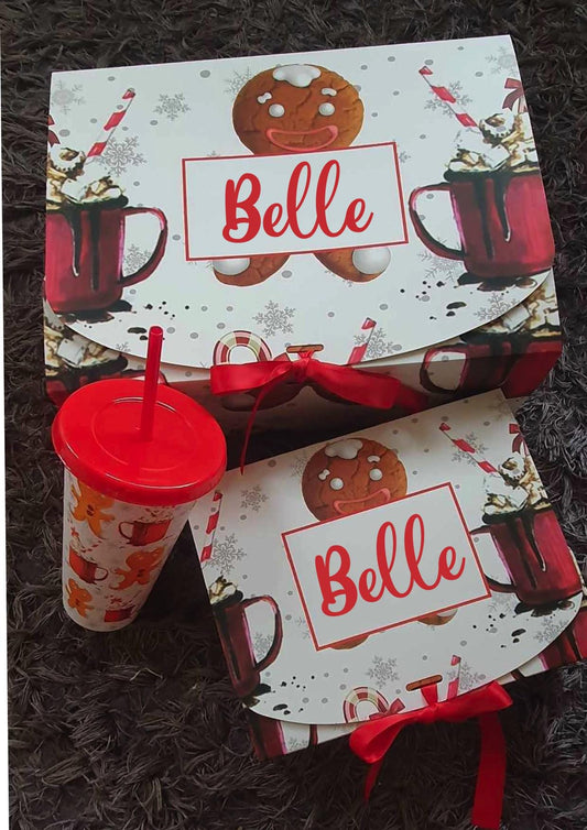 Toy Show Box, Christmas Eve Box,  Personalised Treat Box, Family Snack Hamper,  Reusable, Family Treats, Gingerbread, Ireland, Irish