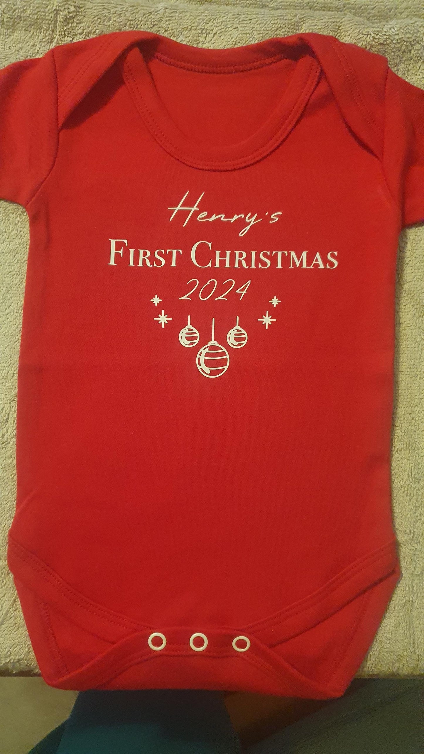 My First Christmas Baby Vest