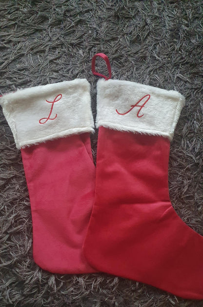 Personalised Christmas Stocking, Red Velvet Stocking, Christmas Stocking With Name, Custom, Matching Family Tradition, Ireland, Irish