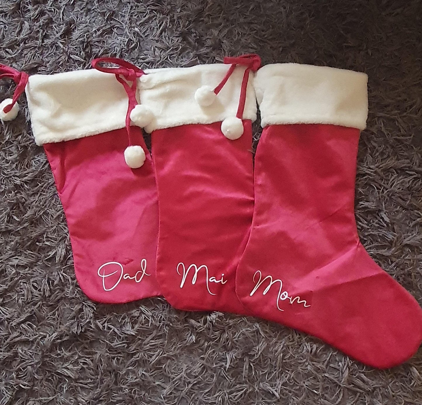 Luxury Velvet Christmas Stocking, Personalised Stocking, Christmas Stocking With Name, Custom, Matching Family Tradition, Ireland, Irish