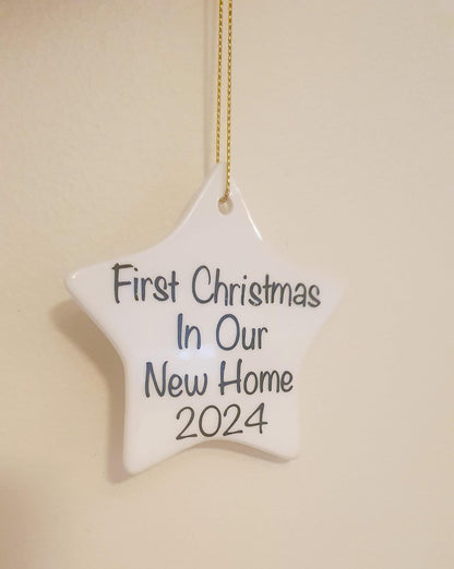 My First Christmas Bauble, Babies First Christmas, Personalised Christmas Tree Ornament, Keepsake Gift, Flat Bauble, Ireland, Irish
