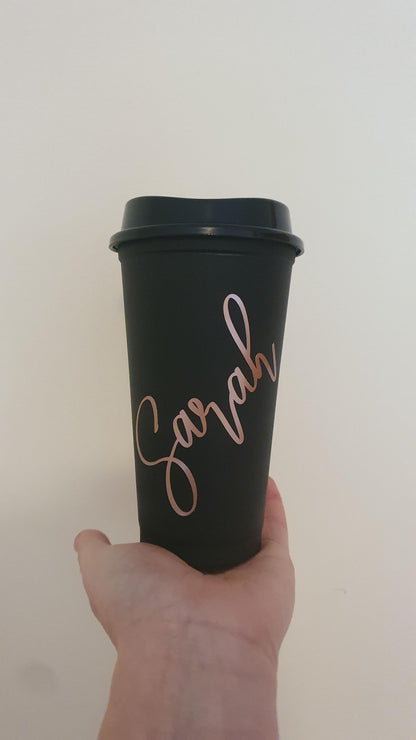 Personalised Hot Cup, Reusable Coffee Cup, Takeaway Tea Coffee Cup, Travel Cup With Lid, Custom Name, Christmas Gift For Men, Ireland, Irish