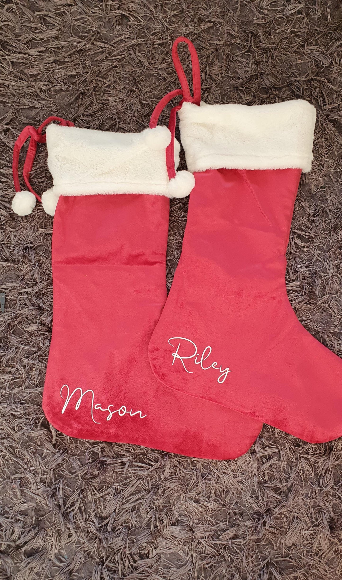 Luxury Velvet Christmas Stocking, Personalised Stocking, Christmas Stocking With Name, Custom, Matching Family Tradition, Ireland, Irish