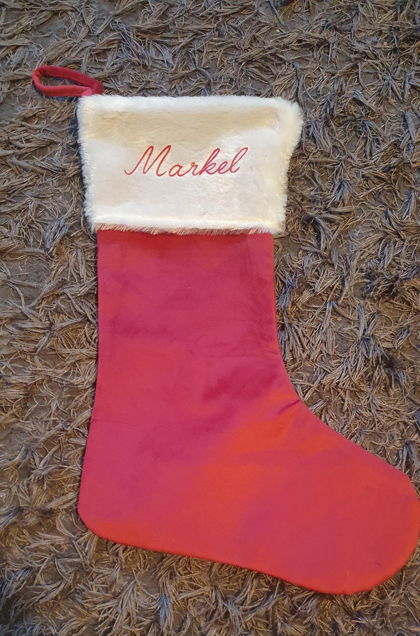 Personalised Christmas Stocking, Red Velvet Stocking, Christmas Stocking With Name, Custom, Matching Family Tradition, Ireland, Irish