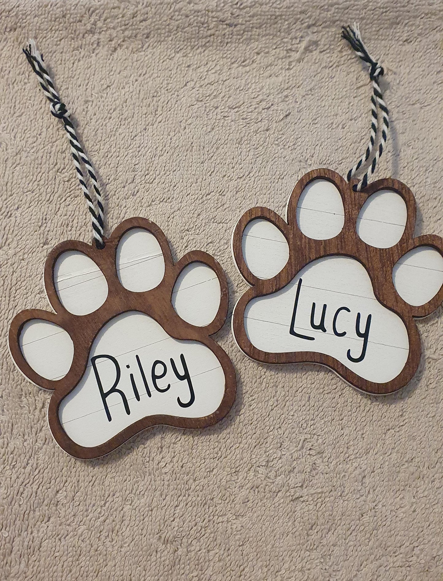 Personalised Dog Christmas Tree Bauble Ornament, Paw Print, Keepsake Gift, Flat Bauble, Pet Gift, Dog Lover, Ireland, Irish