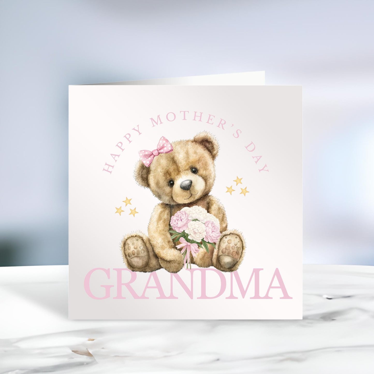Personalised Mother's Day Card, Happy Mother's Day Mammy, Mummy, Mommy, Baby's First Mother's Day, Teddy Bear, Ireland, Irish