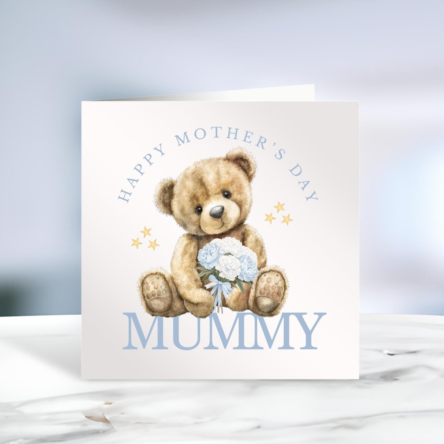 Personalised Mother's Day Card, Happy Mother's Day Mammy, Mummy, Mommy, Baby's First Mother's Day, Teddy Bear, Ireland, Irish