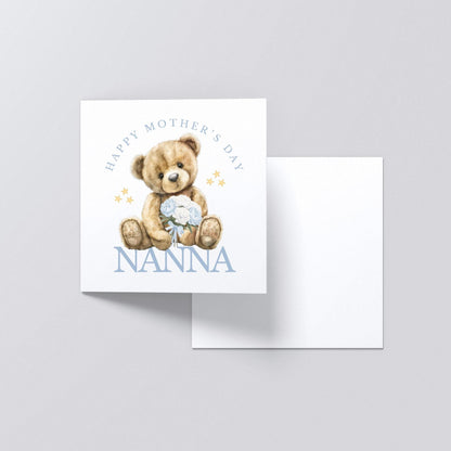 Personalised Mother's Day Card, Happy Mother's Day Mammy, Mummy, Mommy, Baby's First Mother's Day, Teddy Bear, Ireland, Irish