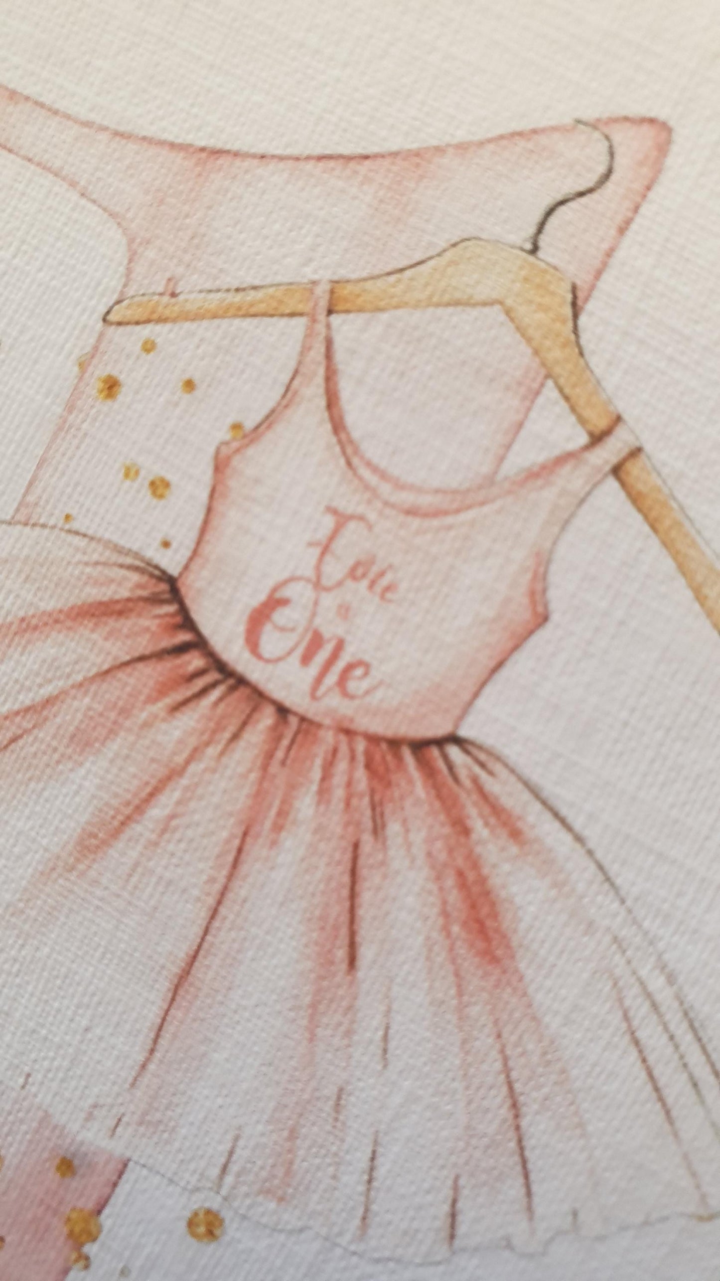 Personalised Girls First Birthday Card, One Card, Custom Text, Birthday CarGranddaughter, Daughter, Niece, Ballerina Card, Ireland, Irish